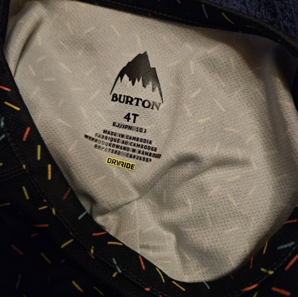 Burton dry ride  base layer